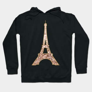 Eiffel Tower - rose gold glitter Hoodie